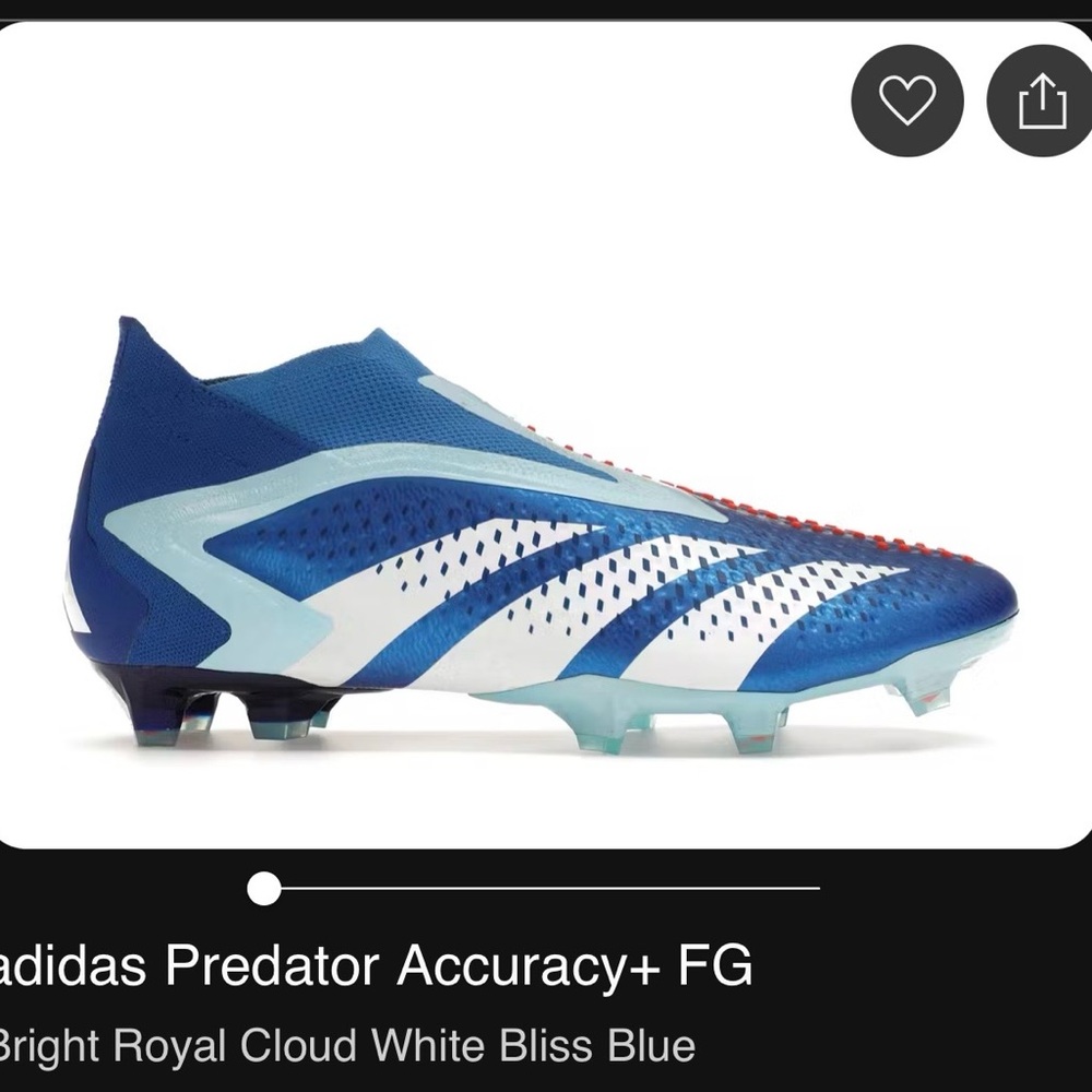 Adidas Predator Soccer Cleats - PREDATOR ACCURACY+ FG J, 11K